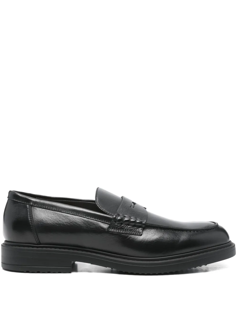 Doucal's leather loafers Zwart