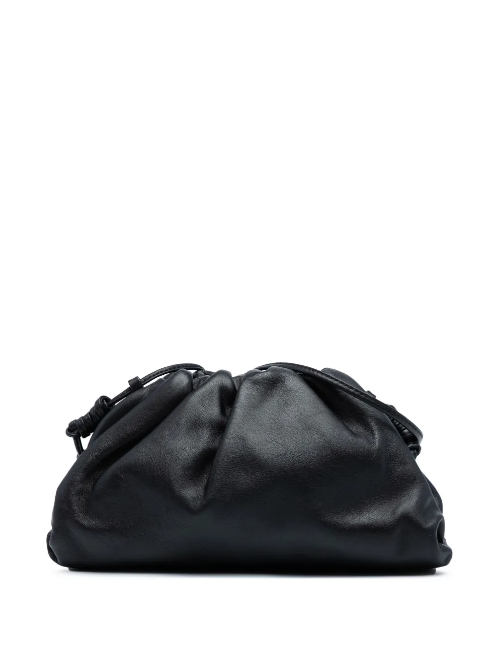 Pre-owned Bottega Veneta 2012-2025 Lambskin The Mini Pouch Crossbody Bag In Black