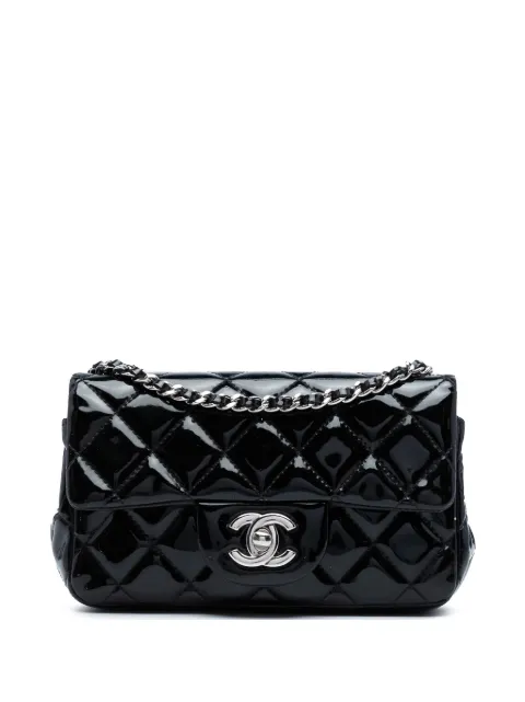 CHANEL Pre-Owned 2012-2013 Extra Mini Rectangular Classic Patent Single Flap crossbody bag