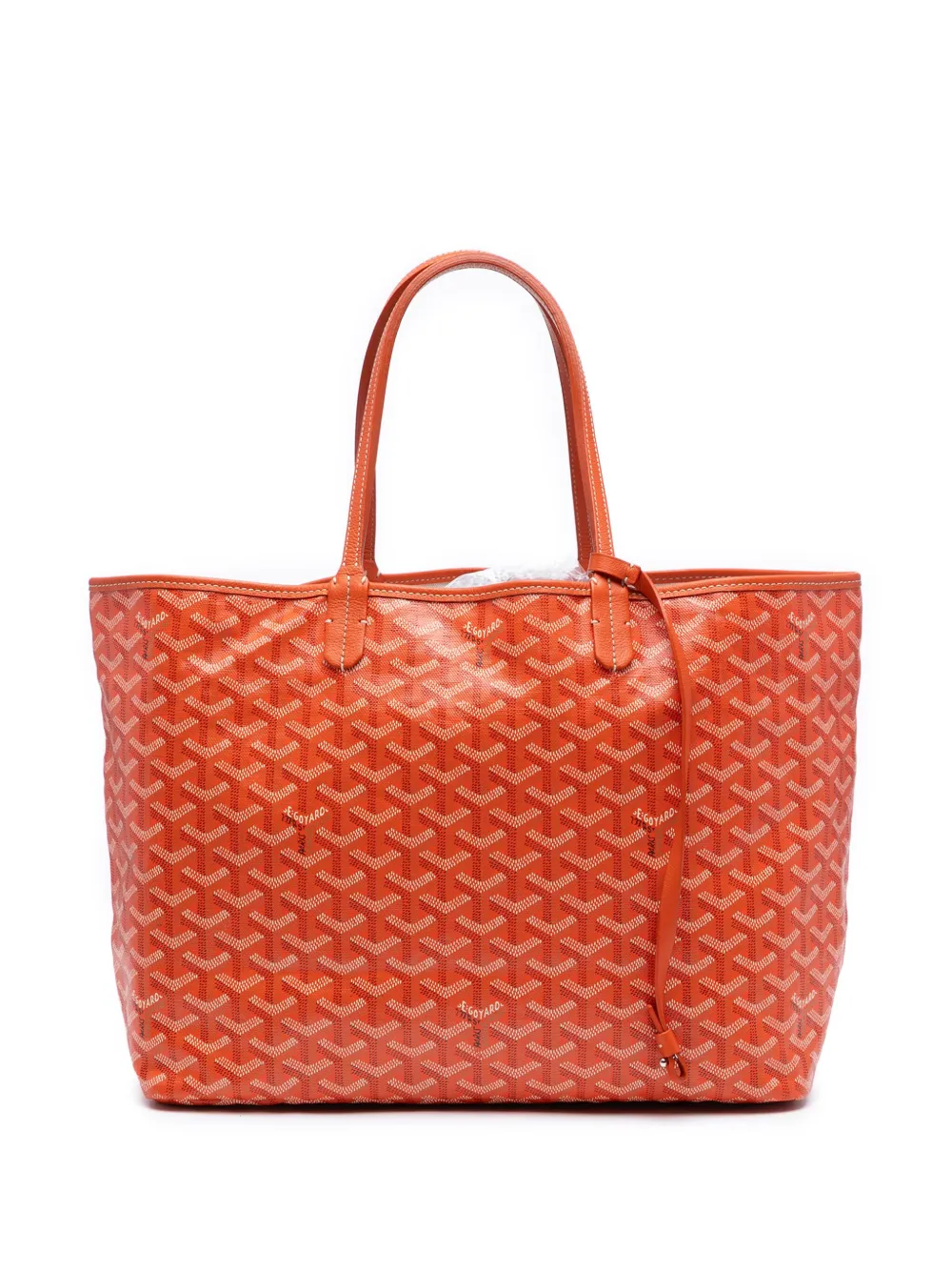 Pre-owned Goyard 2018 Ine Saint Louis Pm Tote Bag In Orange