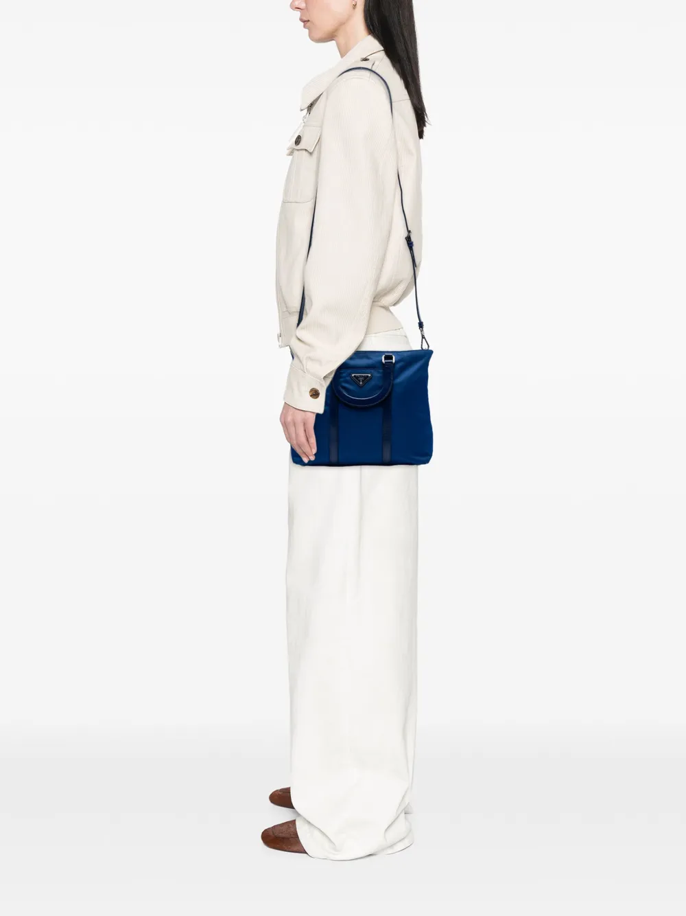 Prada Pre-Owned 2013-2025 Vitello Trimmed Tessuto satchel | Pre-Owned | Image 2
