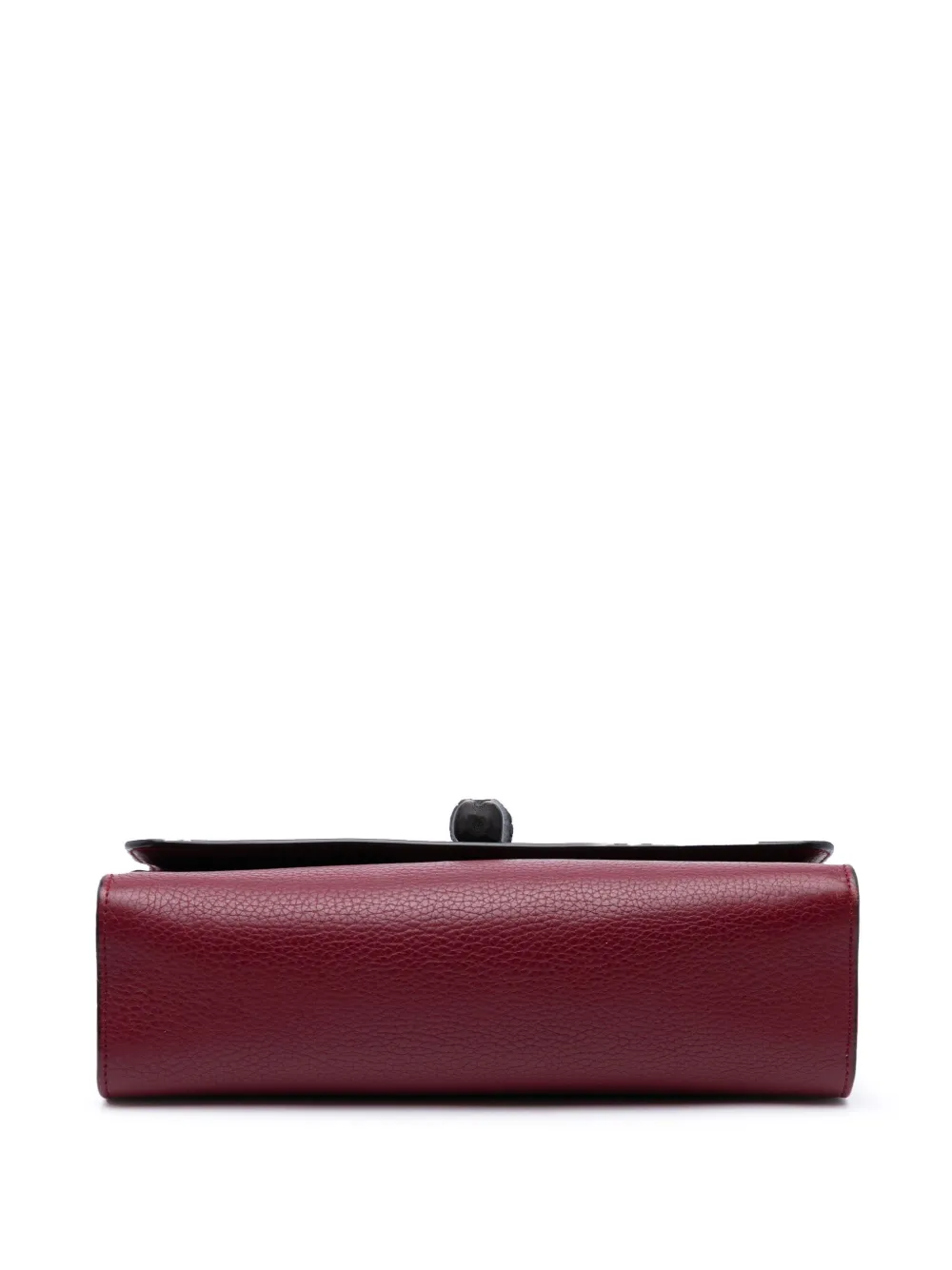 Pre-owned Gucci 2016-2025 Medium Leather Miss Bamboo Crossbody Bag In Red