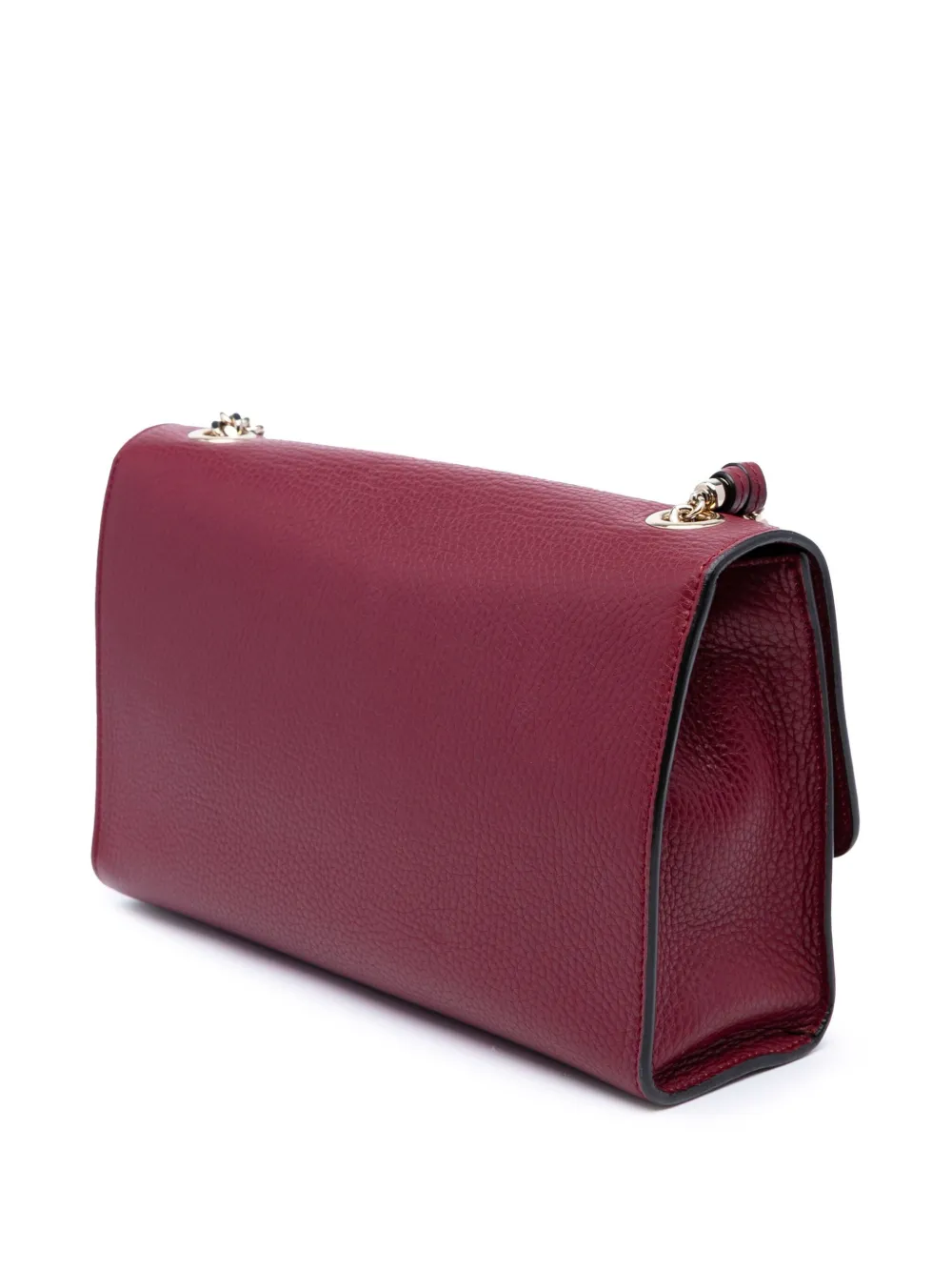 Pre-owned Gucci 2016-2025 Medium Leather Miss Bamboo Crossbody Bag In Red