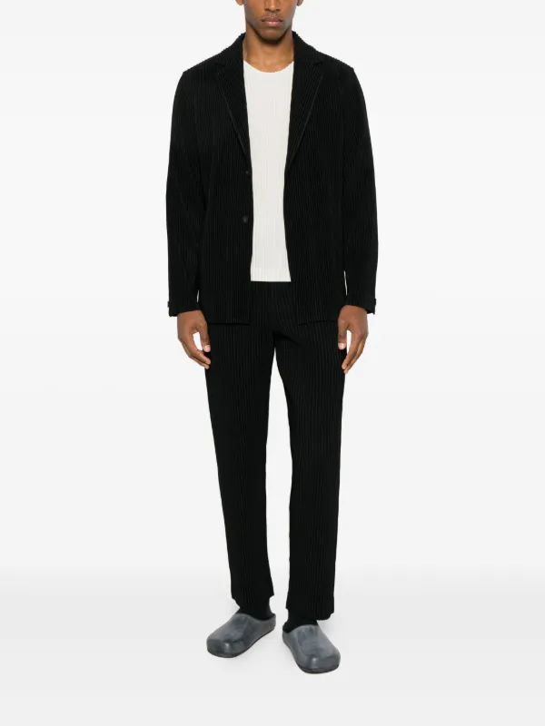 Homme Plissé Issey Miyake プリーツ シングルジャケット | ブラック