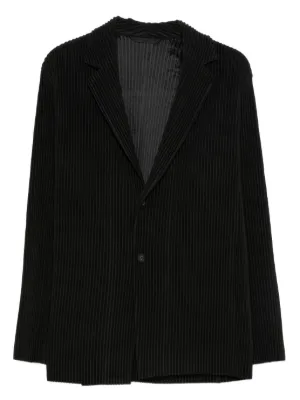 Homme Plissé Issey Miyake プリーツ ジャケット | ブラック | FARFETCH JP