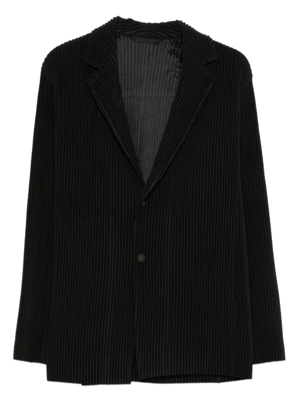 HOMME PLISSE ISSEY MIYAKE ジャケット 黒 サイズ1 Homme Plissé Issey Miyake プリーツ シングルジャケット | ブラック
