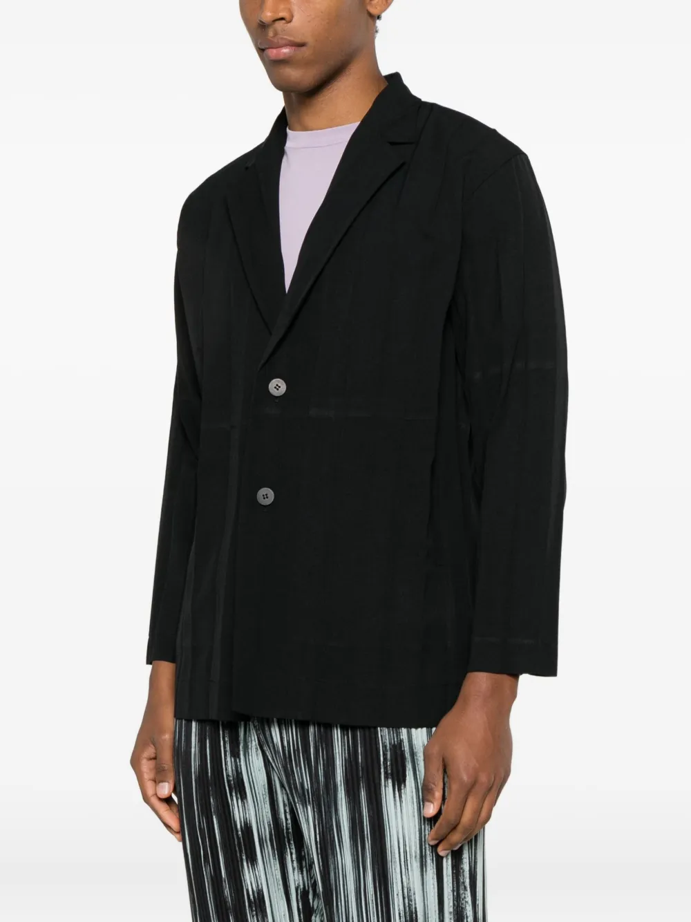 Homme Plissé Issey Miyake Geplooide blazer Zwart