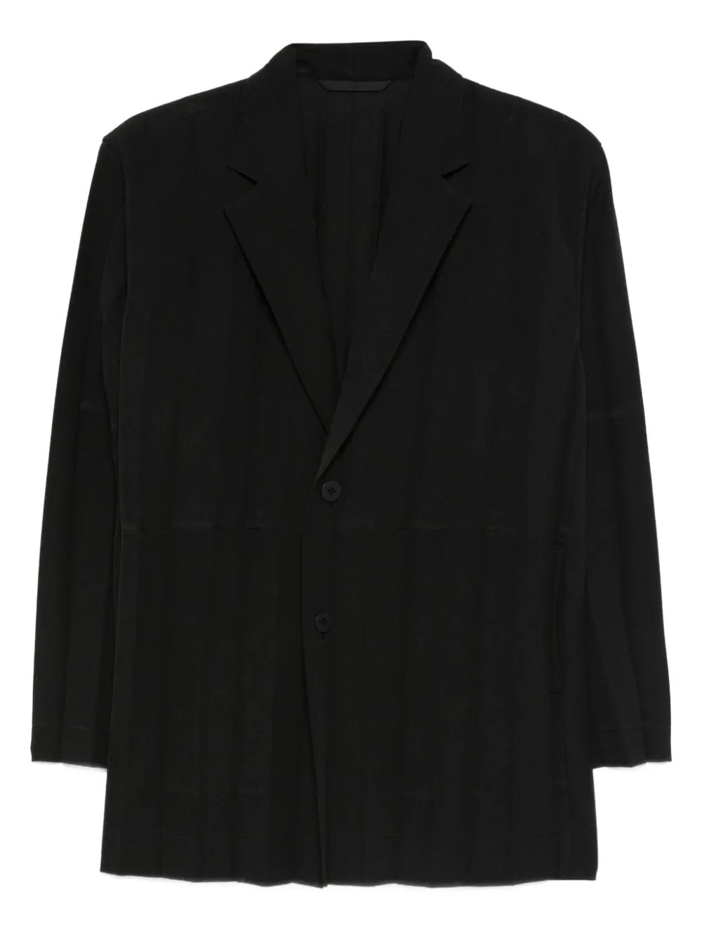 Homme Plissé Issey Miyake pleated buttoned blazer | Black | Image 1
