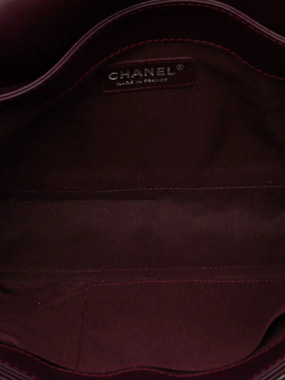 Pre-owned Chanel 2013-2014 Medium Patent Boy Reverso Flap Crossbody Bag In Red