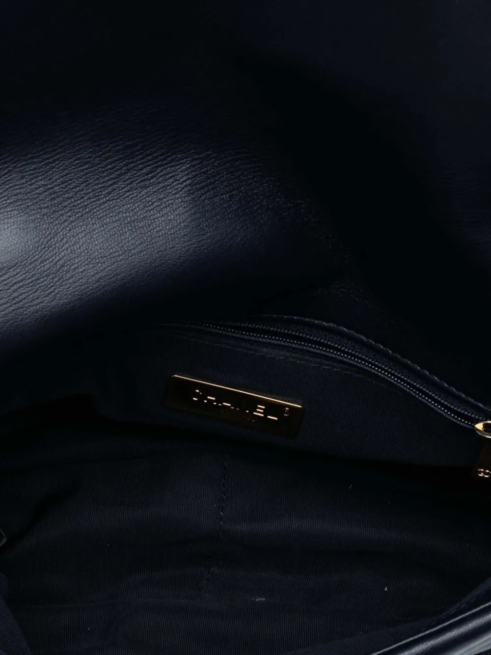 Pre-owned Chanel 2020 Medium Lambskin 19 Flap Satchel In Black