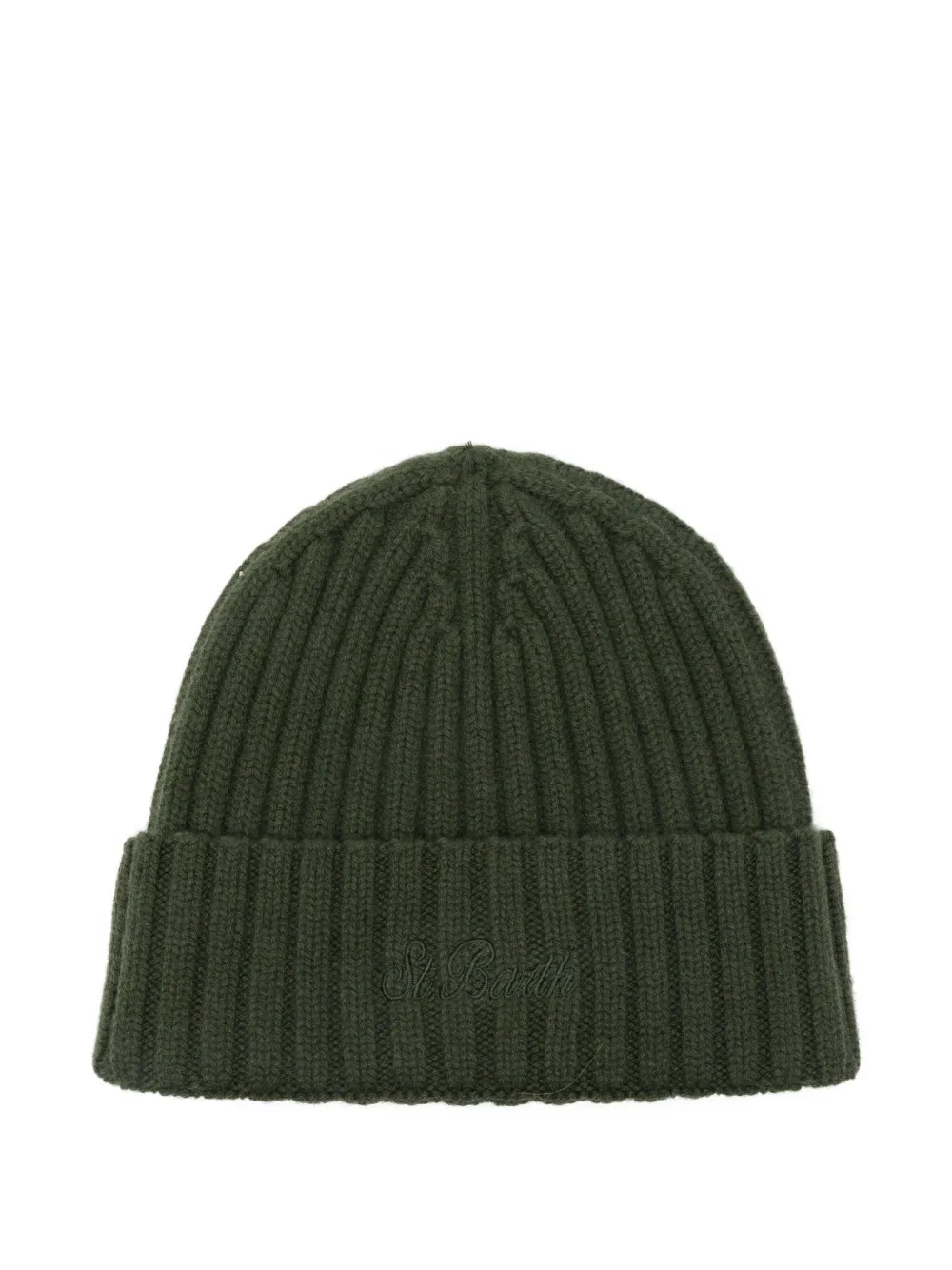 MC2 Saint Barth Wengen ribbed beanie hat | Green | Image 1