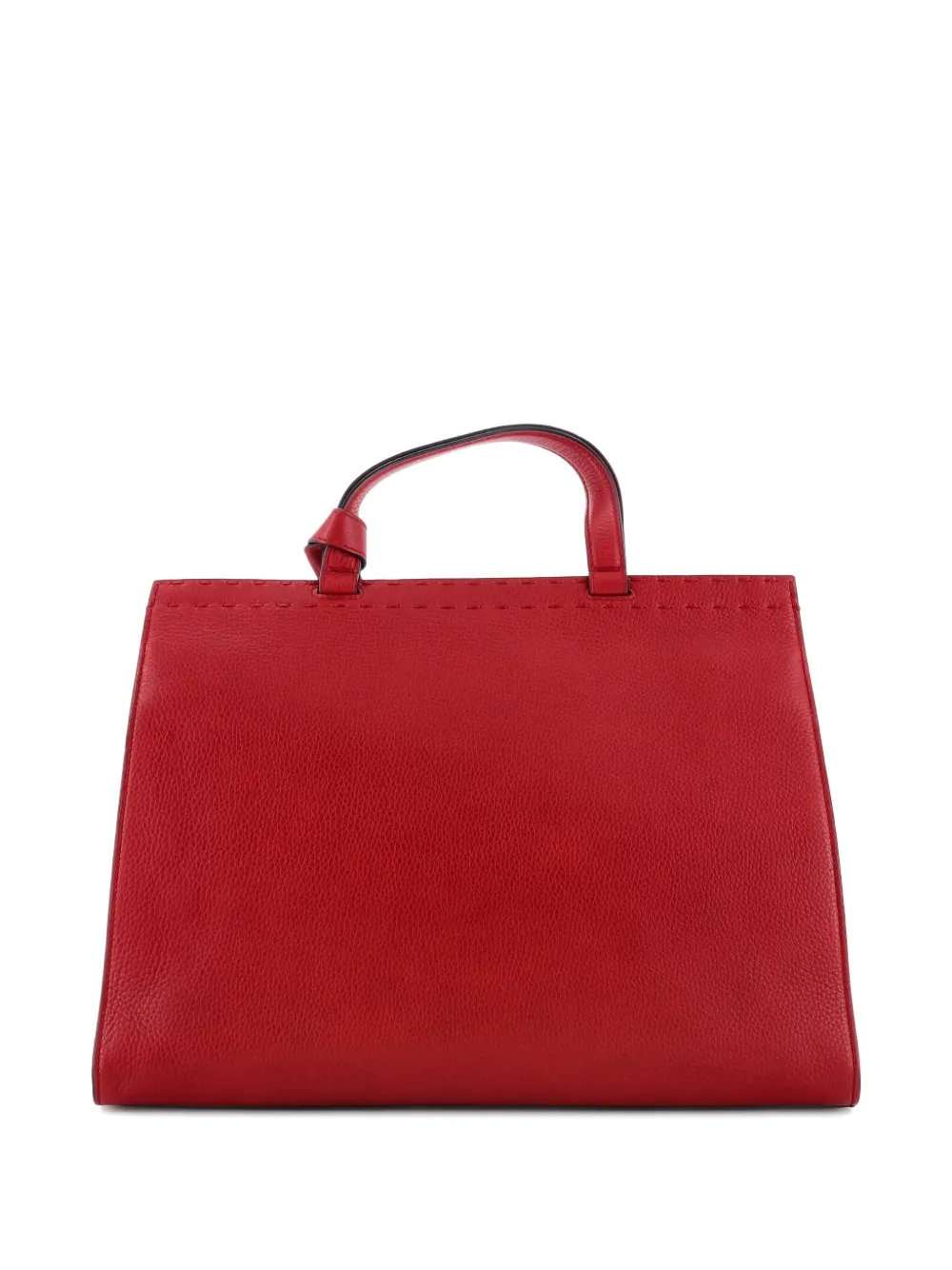 Pre-owned Gucci Gg Marmont Top Handle Bag Leather Medium Satchel In Red