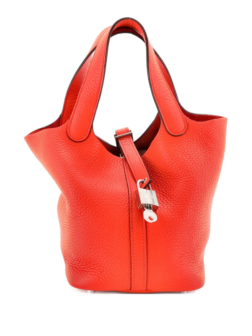 Hermès Pre-Owned Picotin Lock Bag Clemence PM bucket bag - Arancione