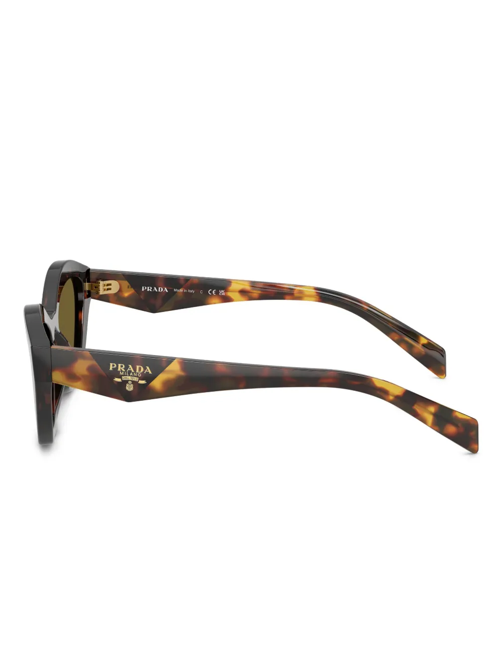 Prada Eyewear Zonnebril met cat-eye montuur Bruin