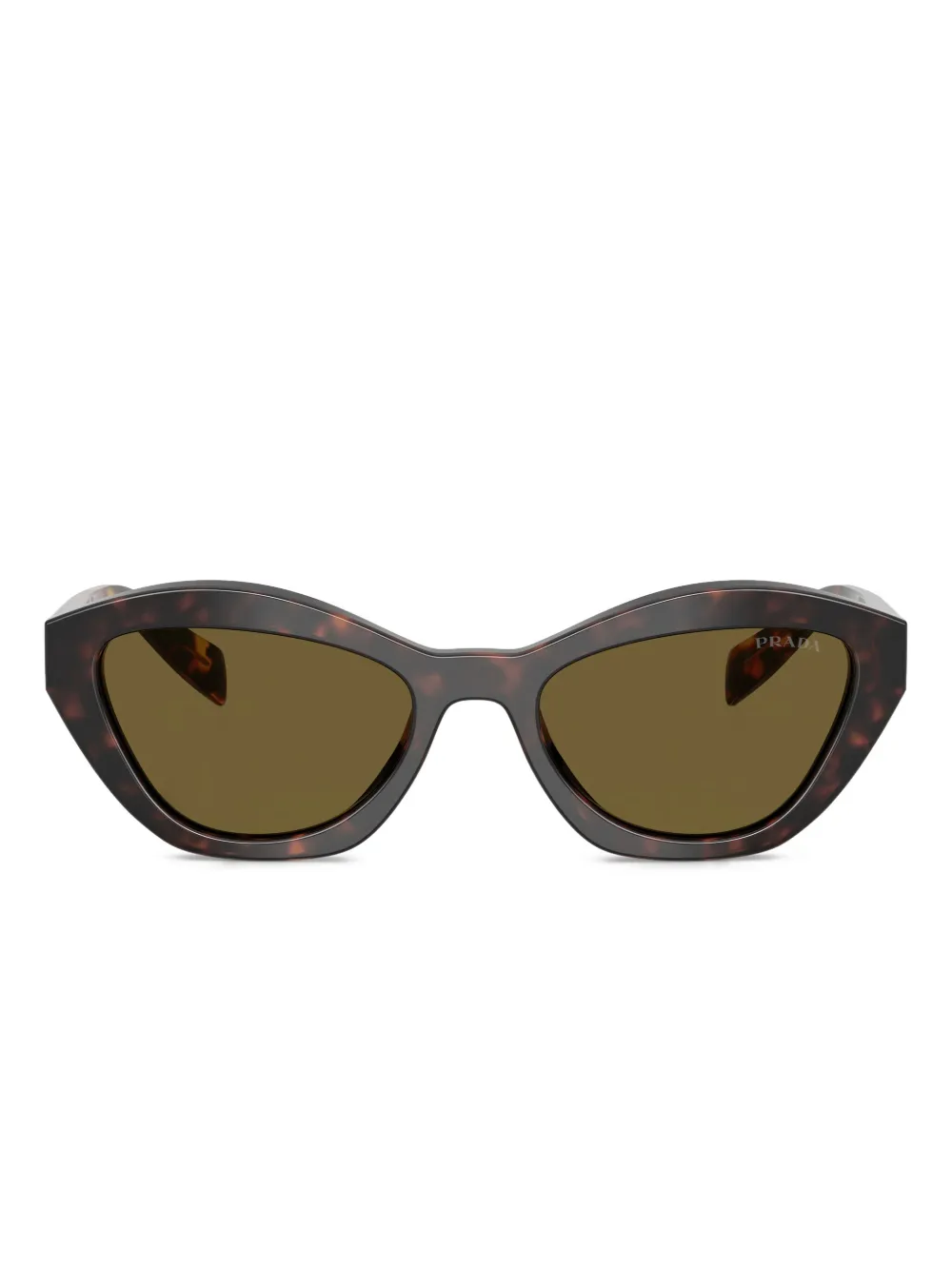Prada Eyewear logo-detail cat-eye sunglasses - Marrone