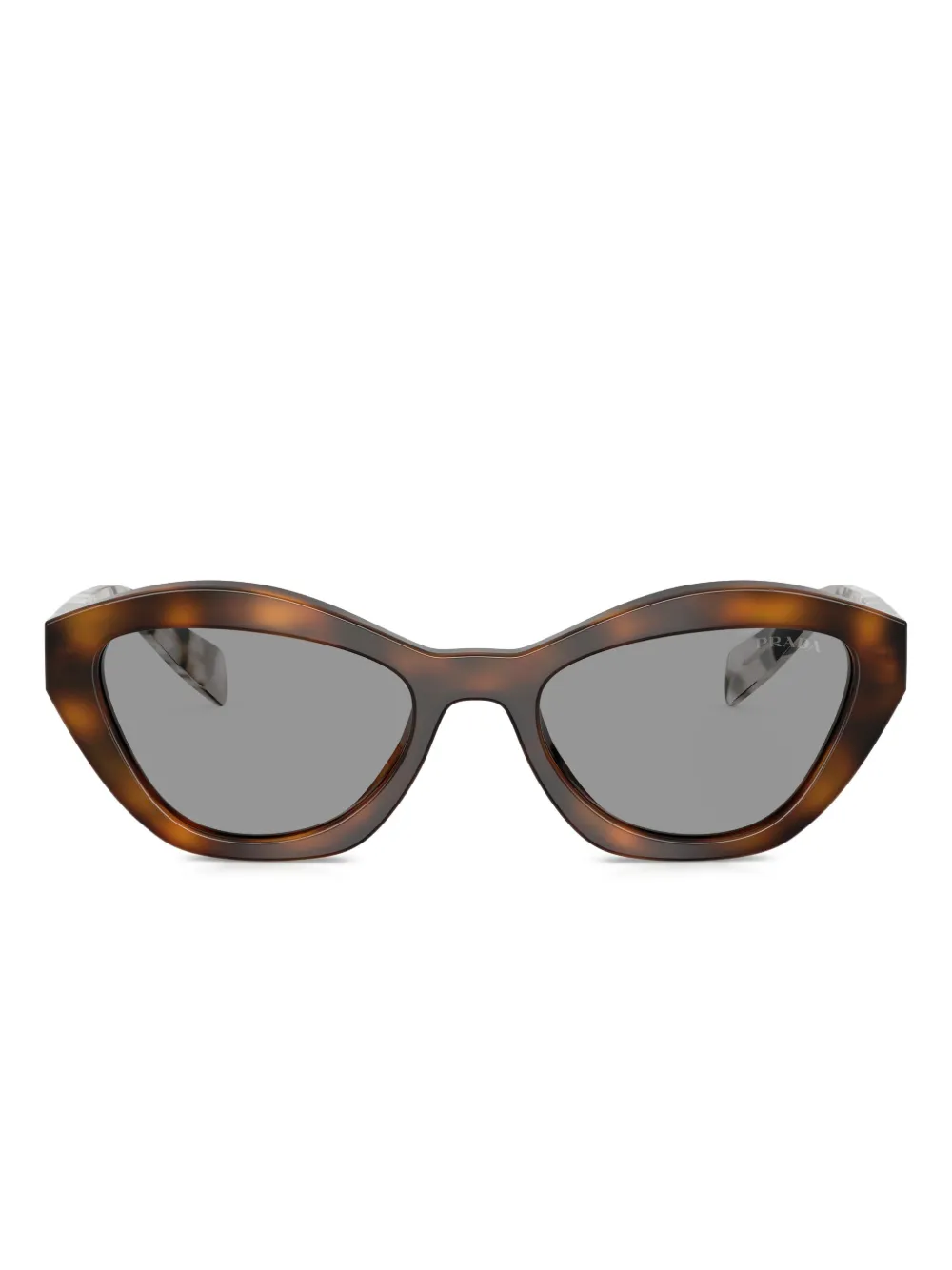 Prada Eyewear logo-detail cat-eye sunglasses - Marrone