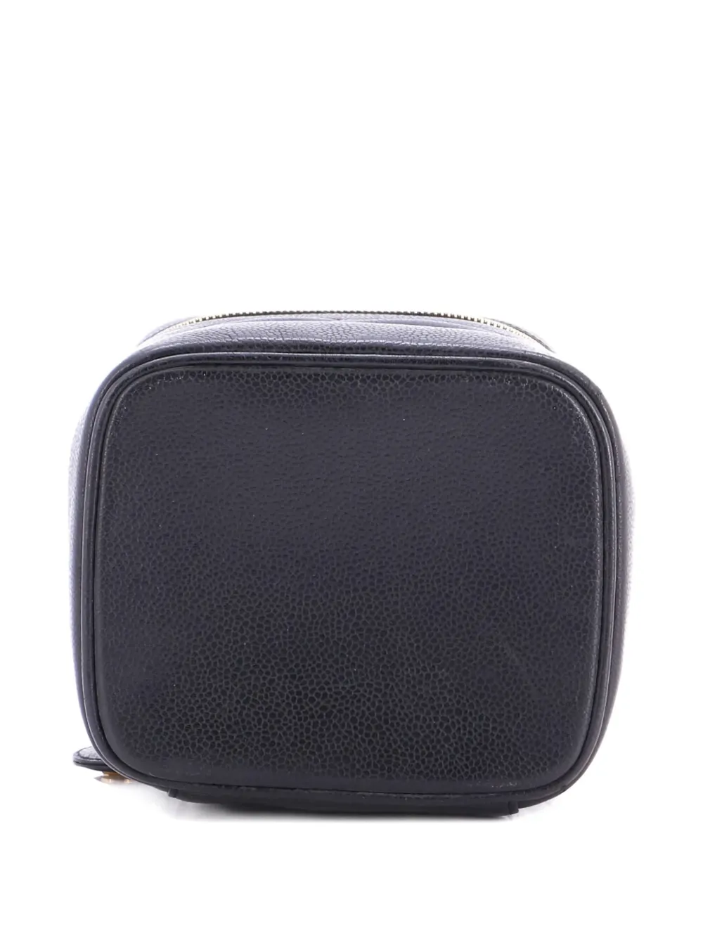 Pre-owned Chanel Timeless Cosmetic Case Caviar Tall Pouch In Black