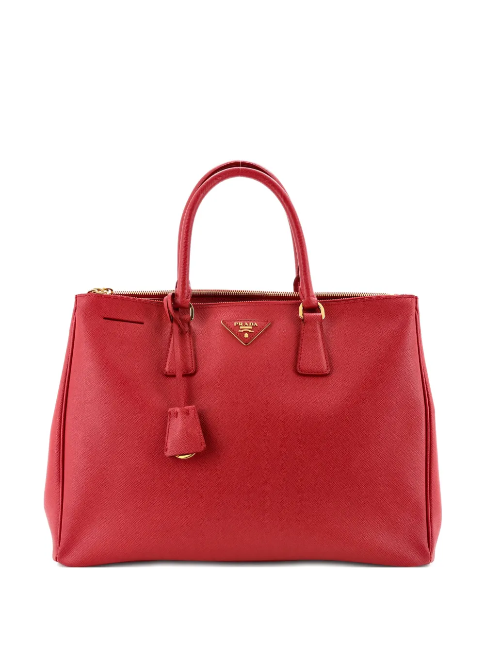 Prada Pre-Owned Double Zip Lux Saffiano Leather Medium tote bag - レッド Prada Pre-Owned Double Zip Lux Saffiano Leather Medium tote bag - レッド