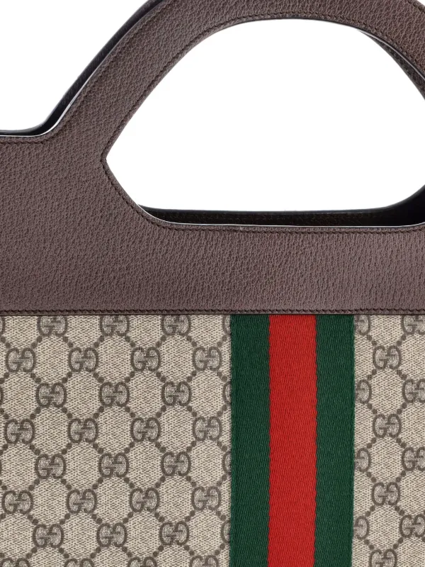 Gucci Pre-Owned Ophidia Cut Out Handle GG Coated Canvas Large Tote