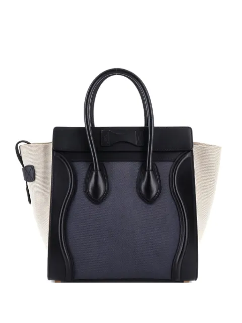 Celine Pre-Owned Luggage Bag Canvas and Leather Mini satchel