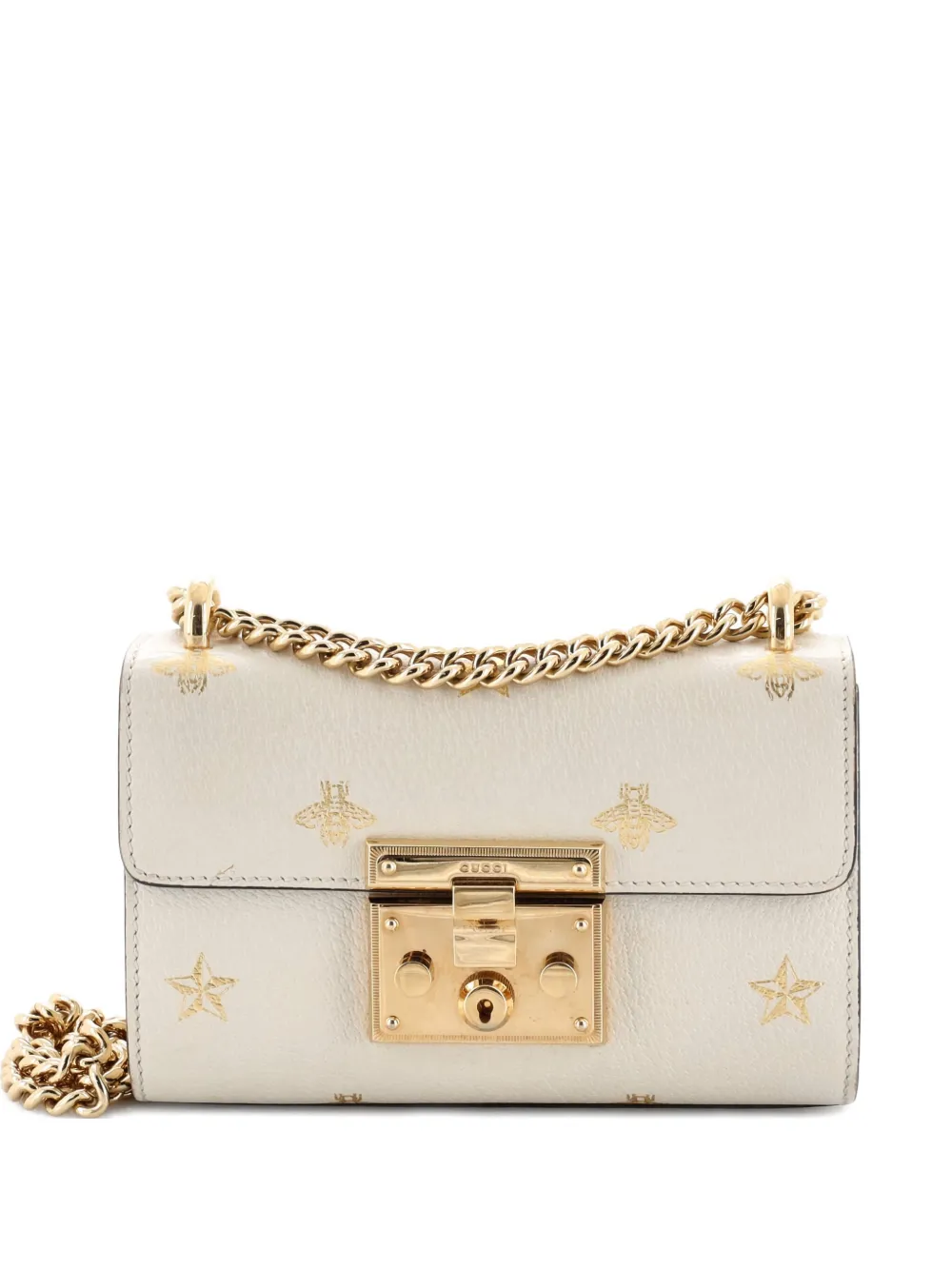 Gucci Pre-Owned Padlock Printed Leather Small shoulder bag - ニュートラル Gucci Pre-Owned Padlock Printed Leather Small shoulder bag - ニュートラル