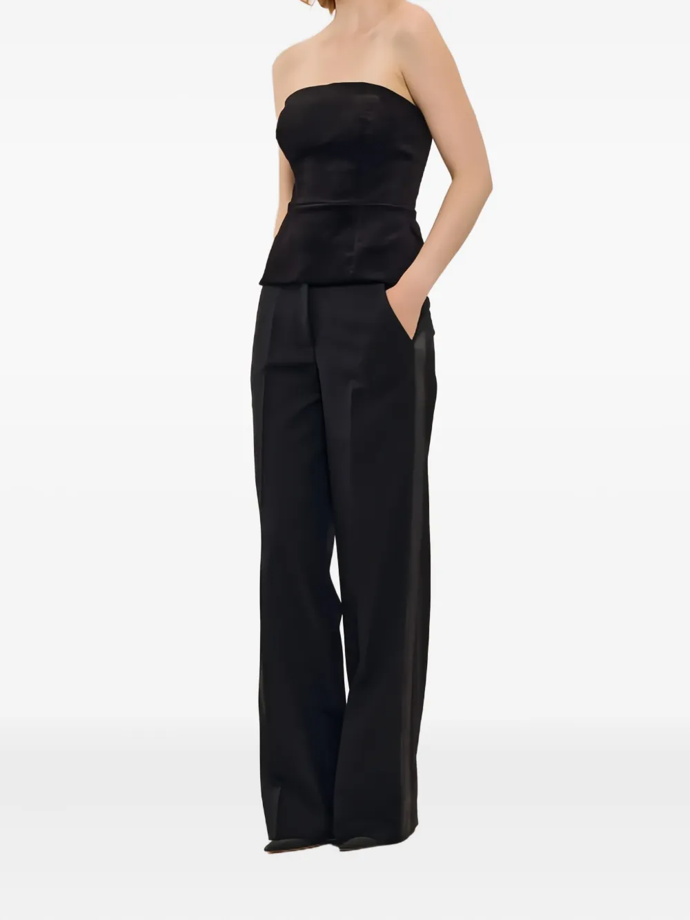 P.A.R.O.S.H. Broek met zijband Zwart