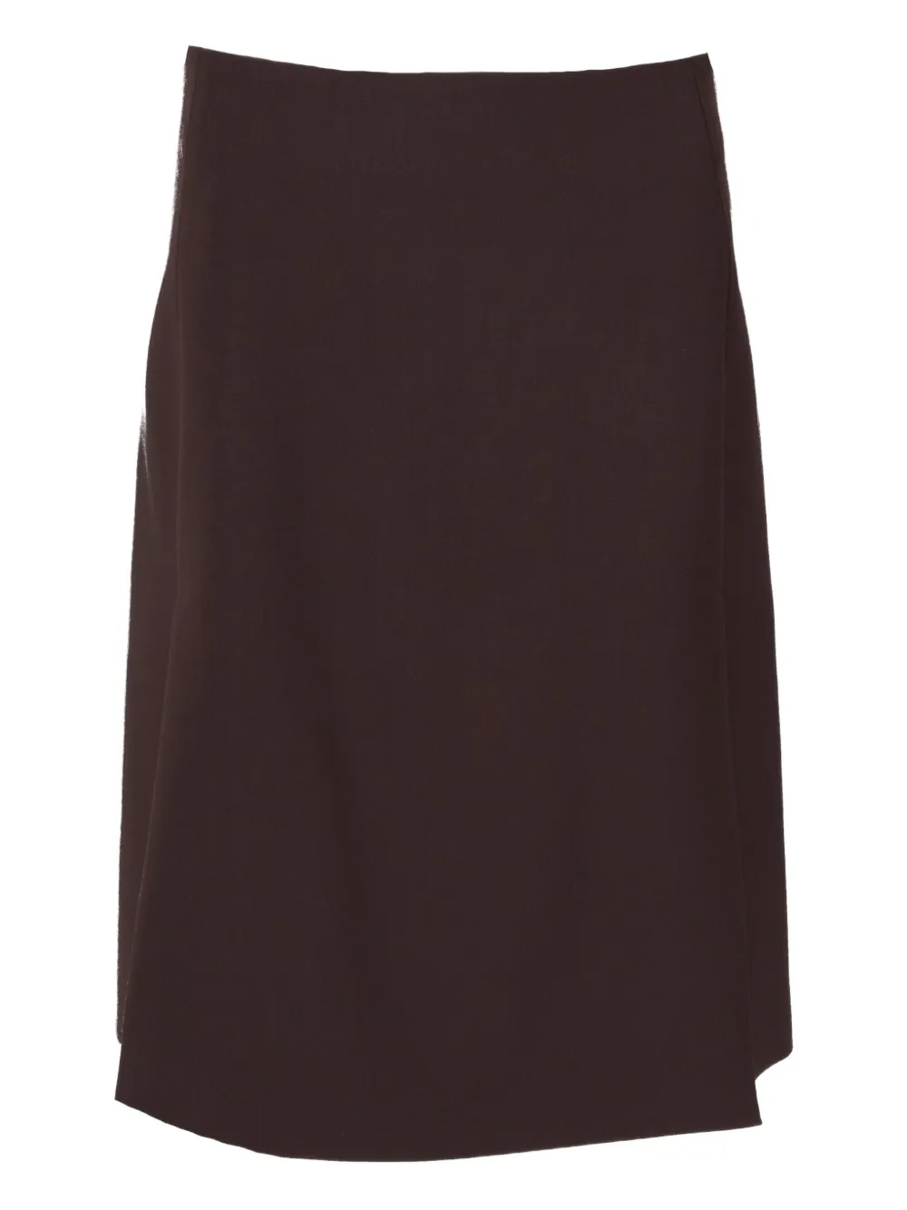 P.a.r.o.s.h Wool-blend Midi Skirt In Brown