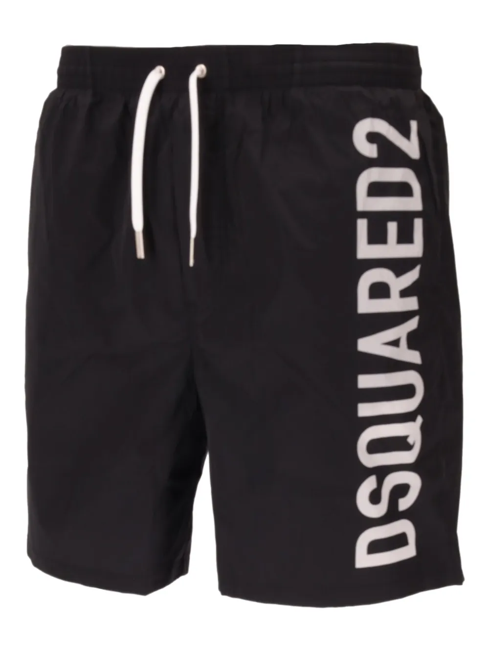 Dsquared2 Elastic Waistband Shorts With Side Pockets In Black