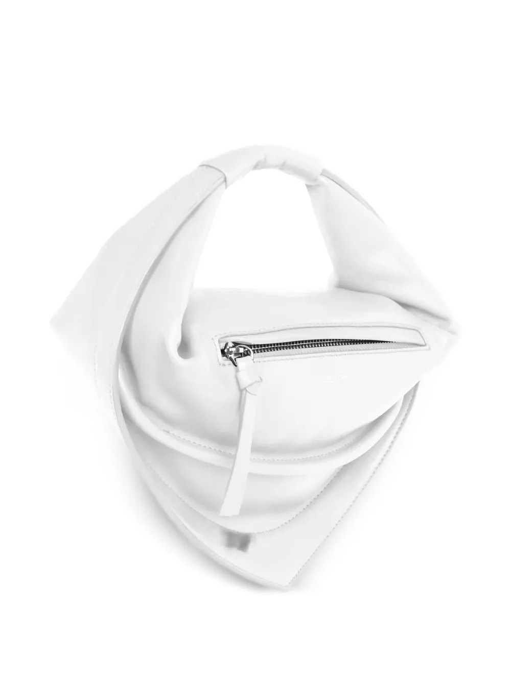 Federico Cina Zip Midi Tortellino Tote Bag In White