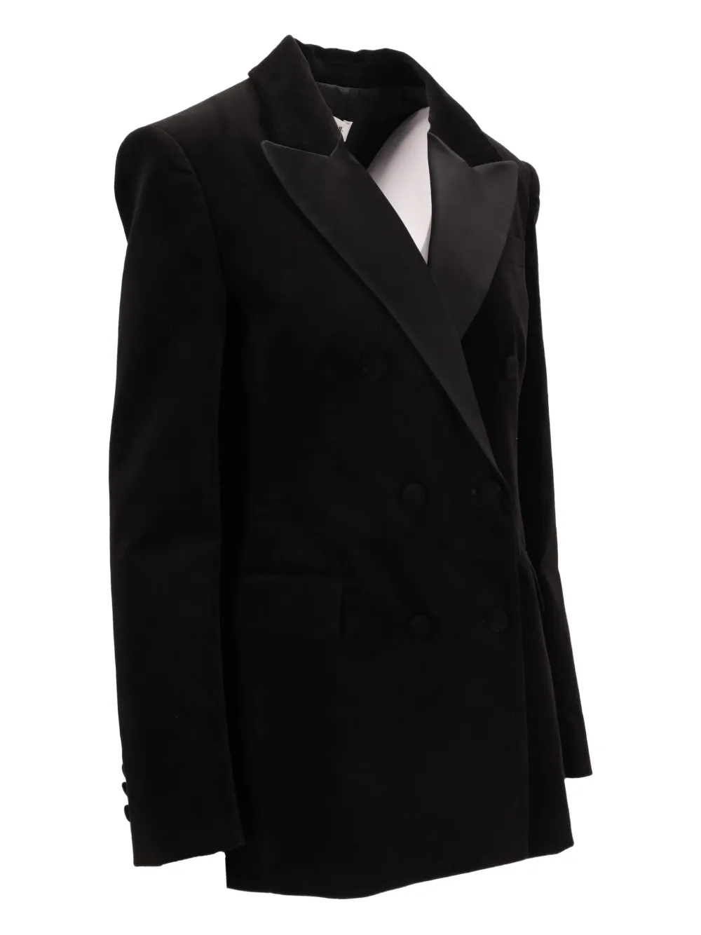 P.a.r.o.s.h Tailored Jacket With Padded Shoulders And Pockets In Black