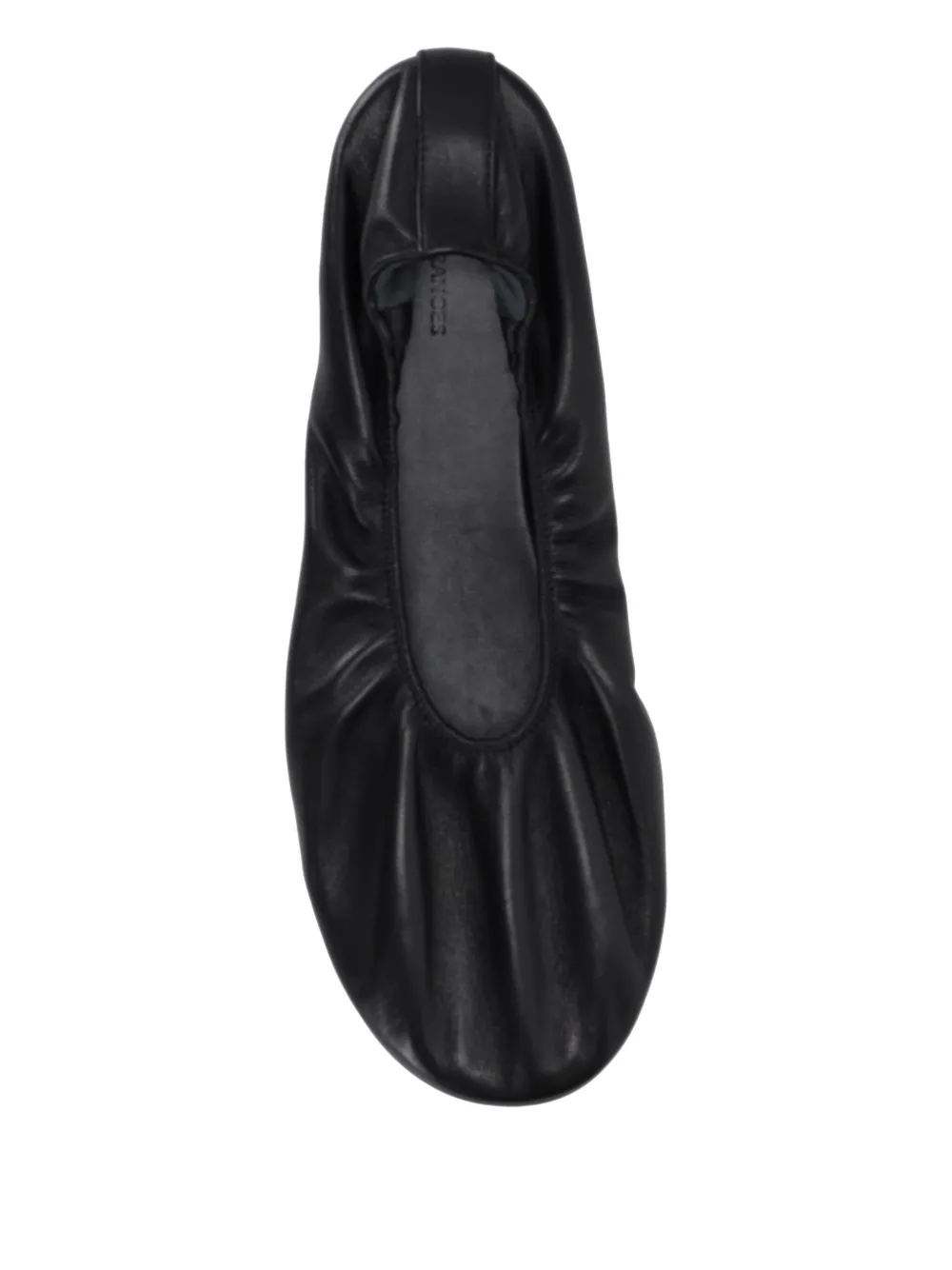 Dear Frances Scrunch-effect Ballet Flats In Black
