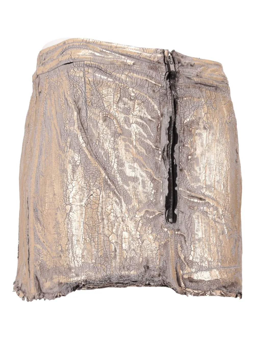 Rick Owens Drkshdw Megacrust Mini Skirt In Gold