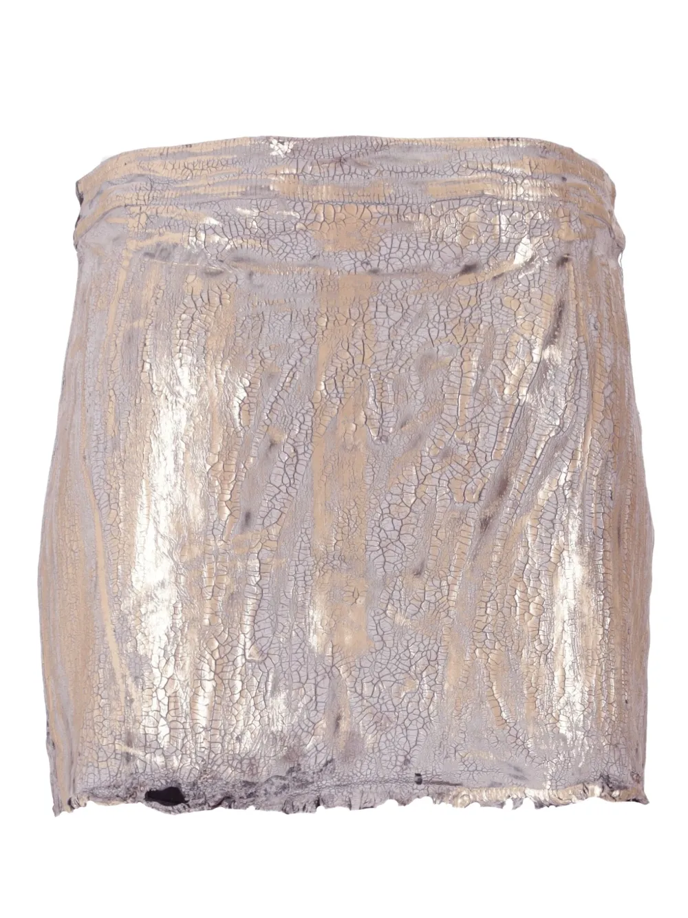 Rick Owens Drkshdw Megacrust Mini Skirt In Gold