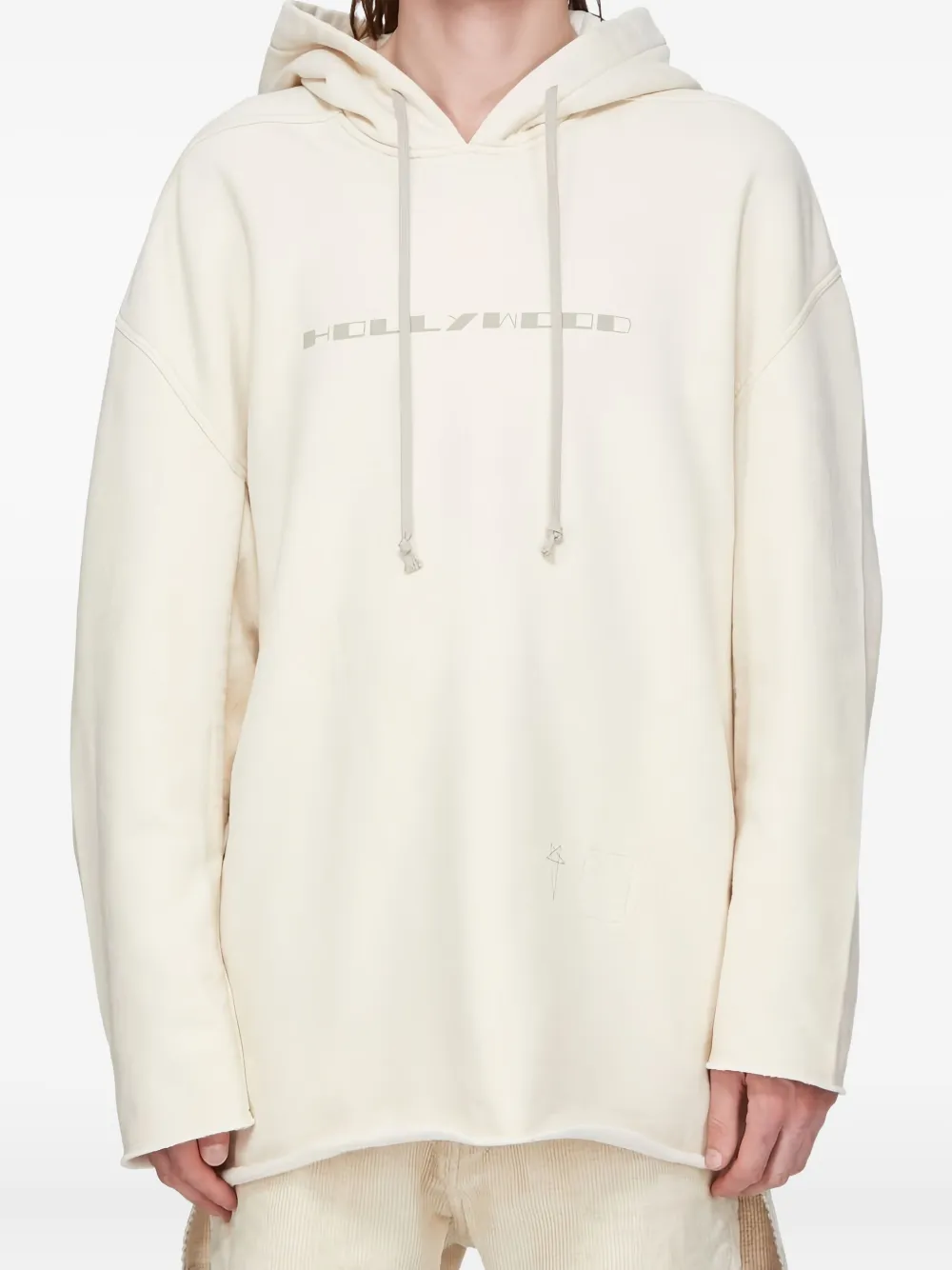 Rick Owens Peter Hoodie In Neutral