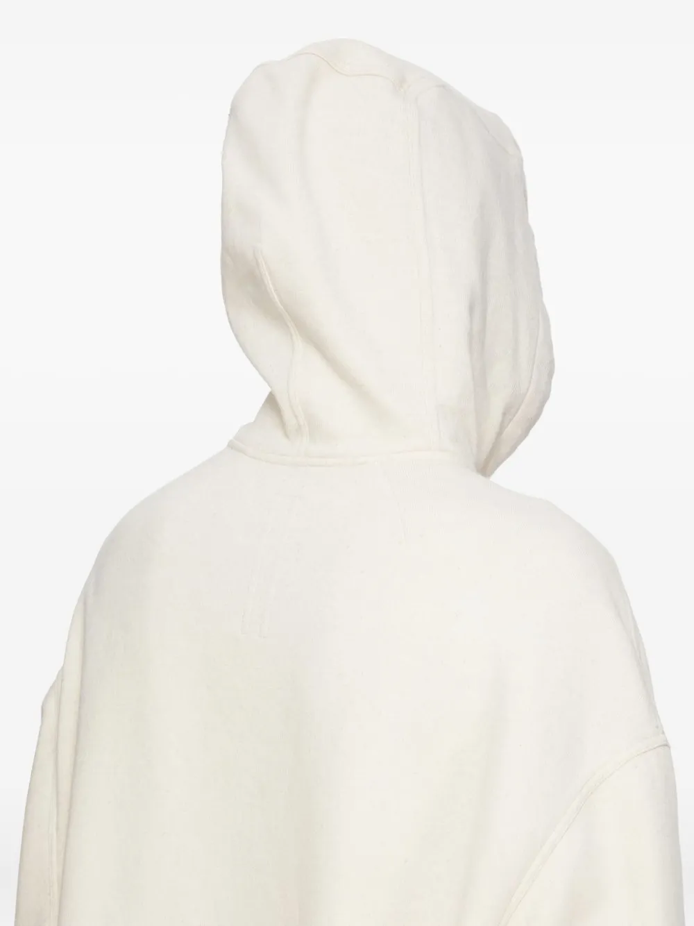 Rick Owens Beige Long Sleeves Logo Hoodie In Neutral