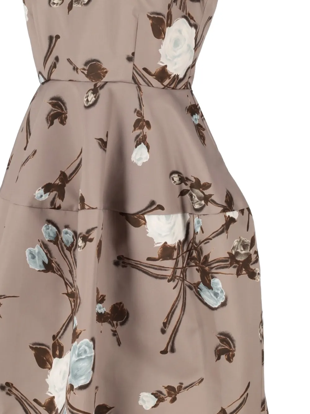 P.a.r.o.s.h Floral-embellishment Midi Dress In Neutral