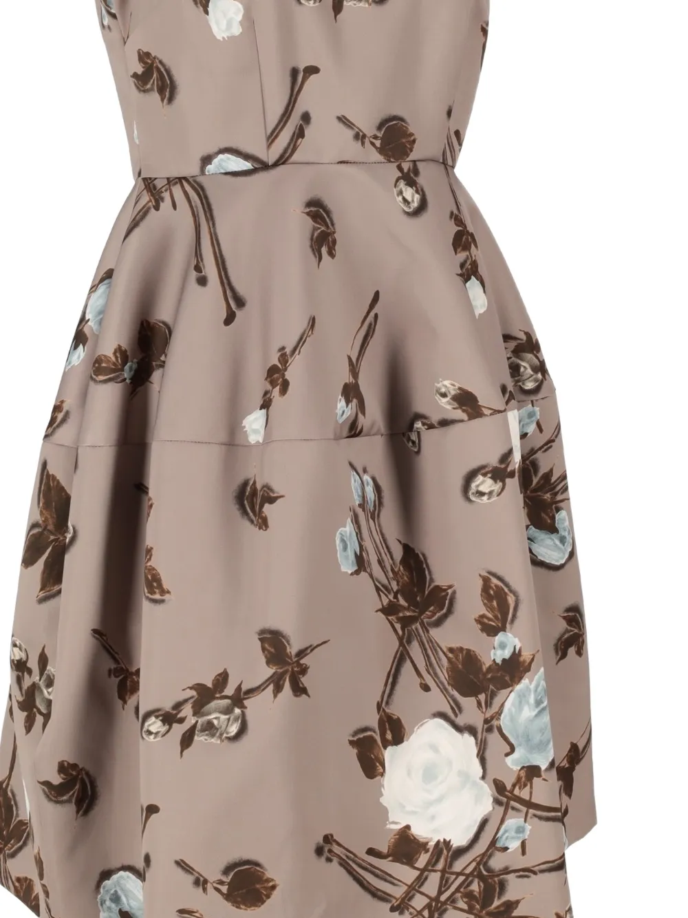 P.a.r.o.s.h Floral-embellishment Midi Dress In Neutral