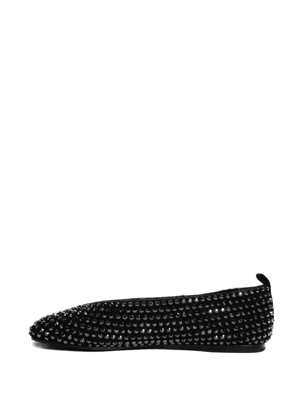 La Rose Crystal-embellished Ballet Flats In Black