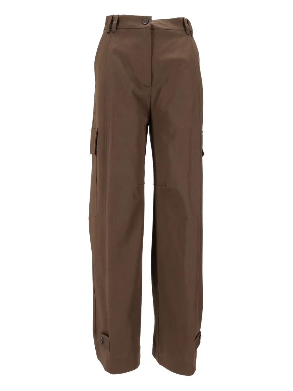 P.a.r.o.s.h Cargo Button Trousers In Brown