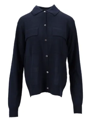 Sacai ストライプ シャツカーディガン | ブルー | FARFETCH JP