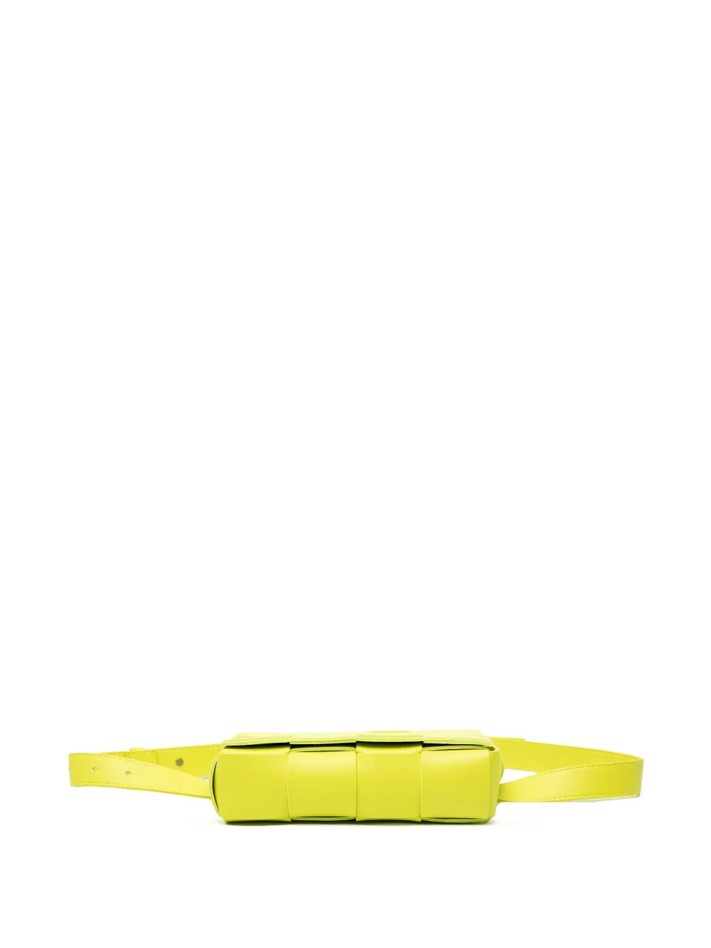 Pre-owned Bottega Veneta 2012-2025 Mini Nappa Intrecciato Cassette Belt Bag In Yellow