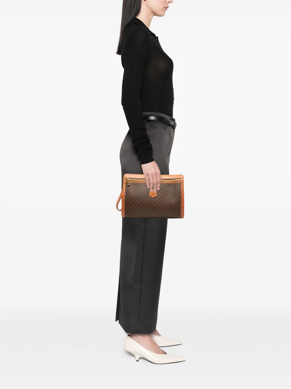 Celine Pre-Owned 1995 Macadam Coated Canvas clutch bag | Estilos de archivo | Image 2