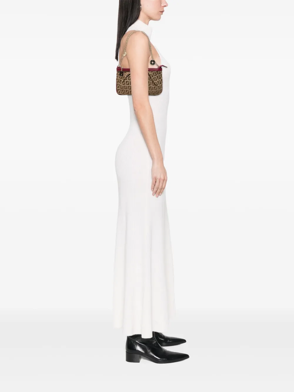 Fendi Pre-Owned 2000-2010 Zucchino Canvas Chain Pochette shoulder bag | Pre-Owned | Image 2