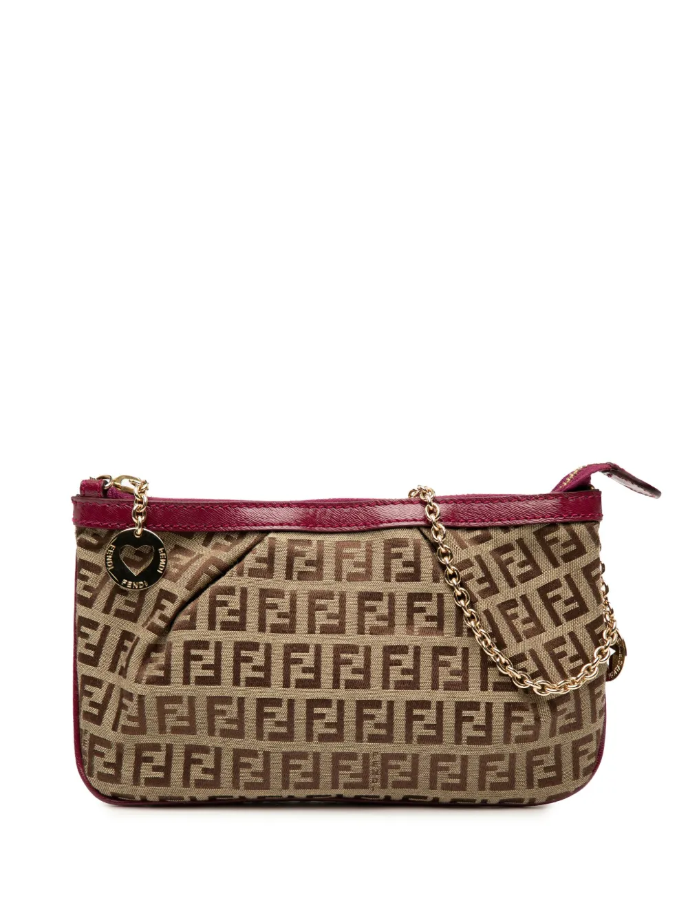 Fendi Pre-Owned 2000-2010 Zucchino Canvas Chain Pochette shoulder bag | Brown | Image 1