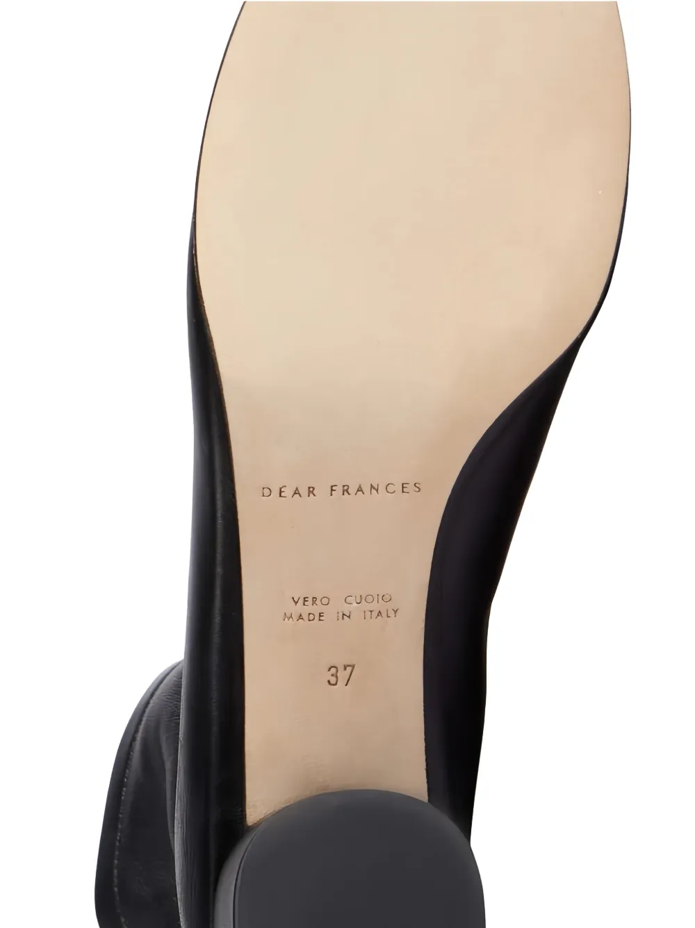 Dear Frances 50mm Harlie leather ankle boot Zwart