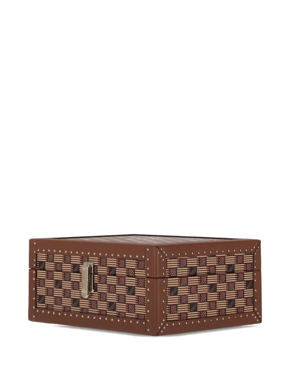 Moreau Woven Studded Jewelry Box - Brown 