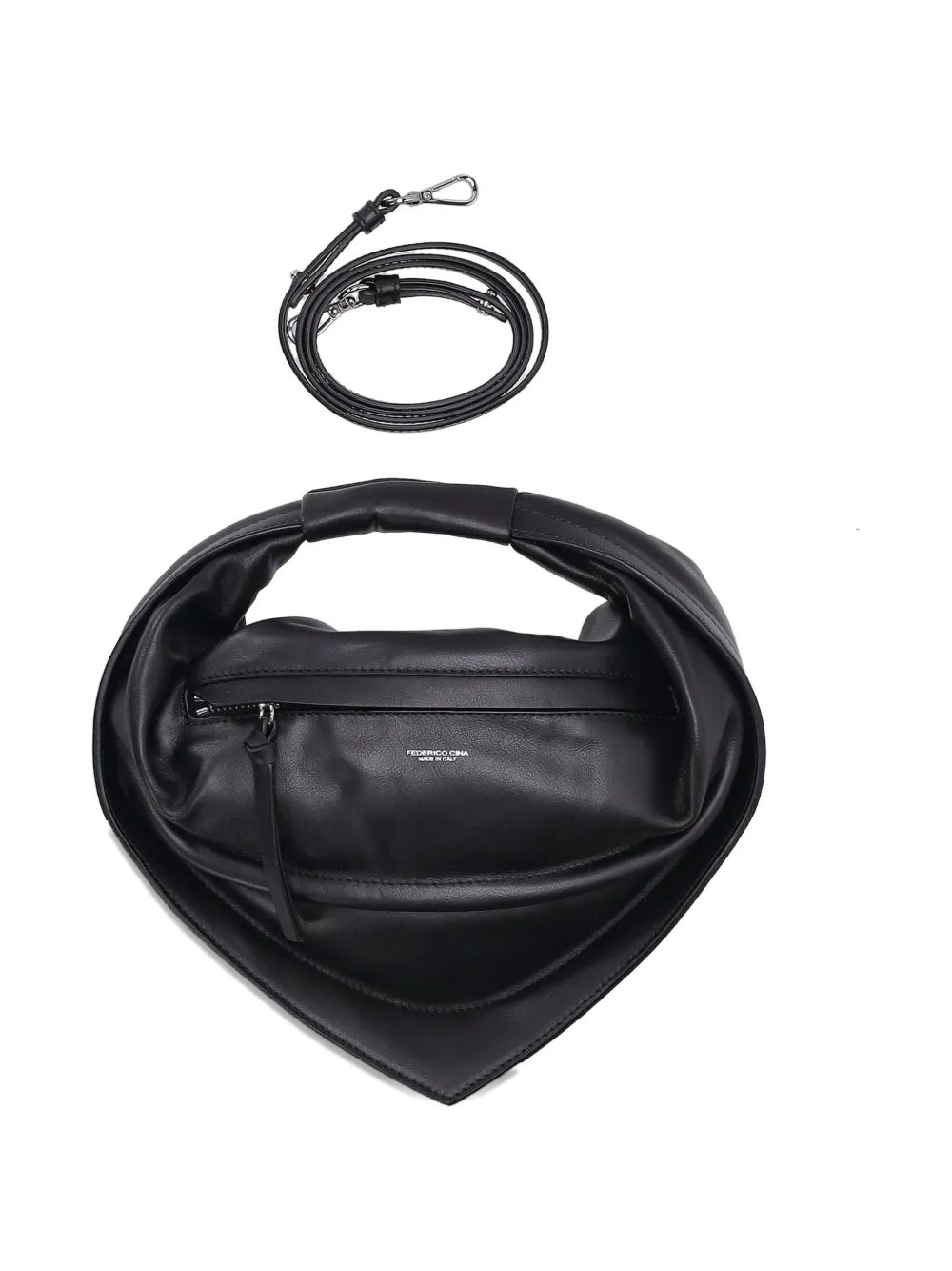 FEDERICO CINA medium Tortellino top-handle shoulder bag - Zwart