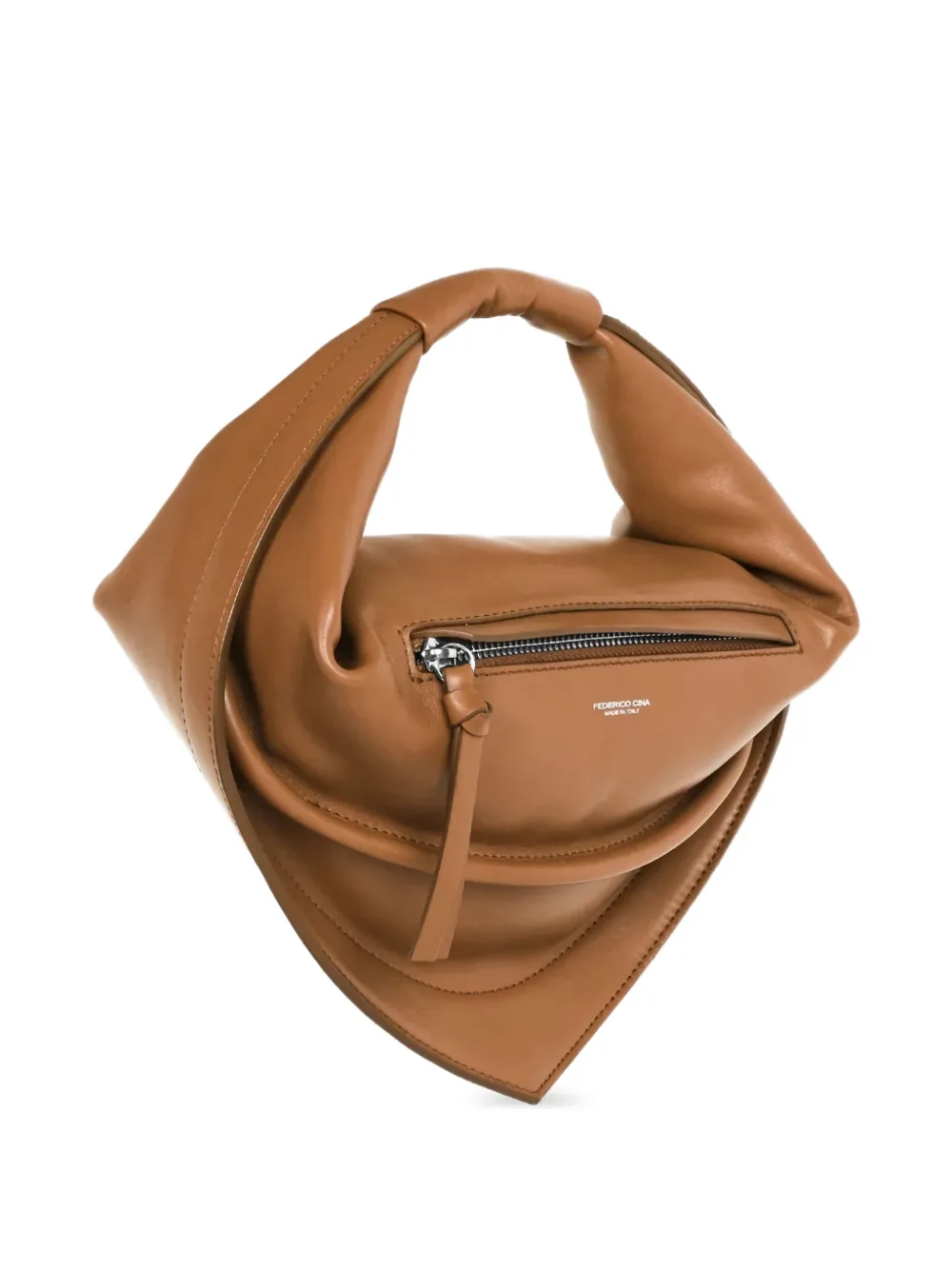 FEDERICO CINA Tortellino medium shopper Bruin