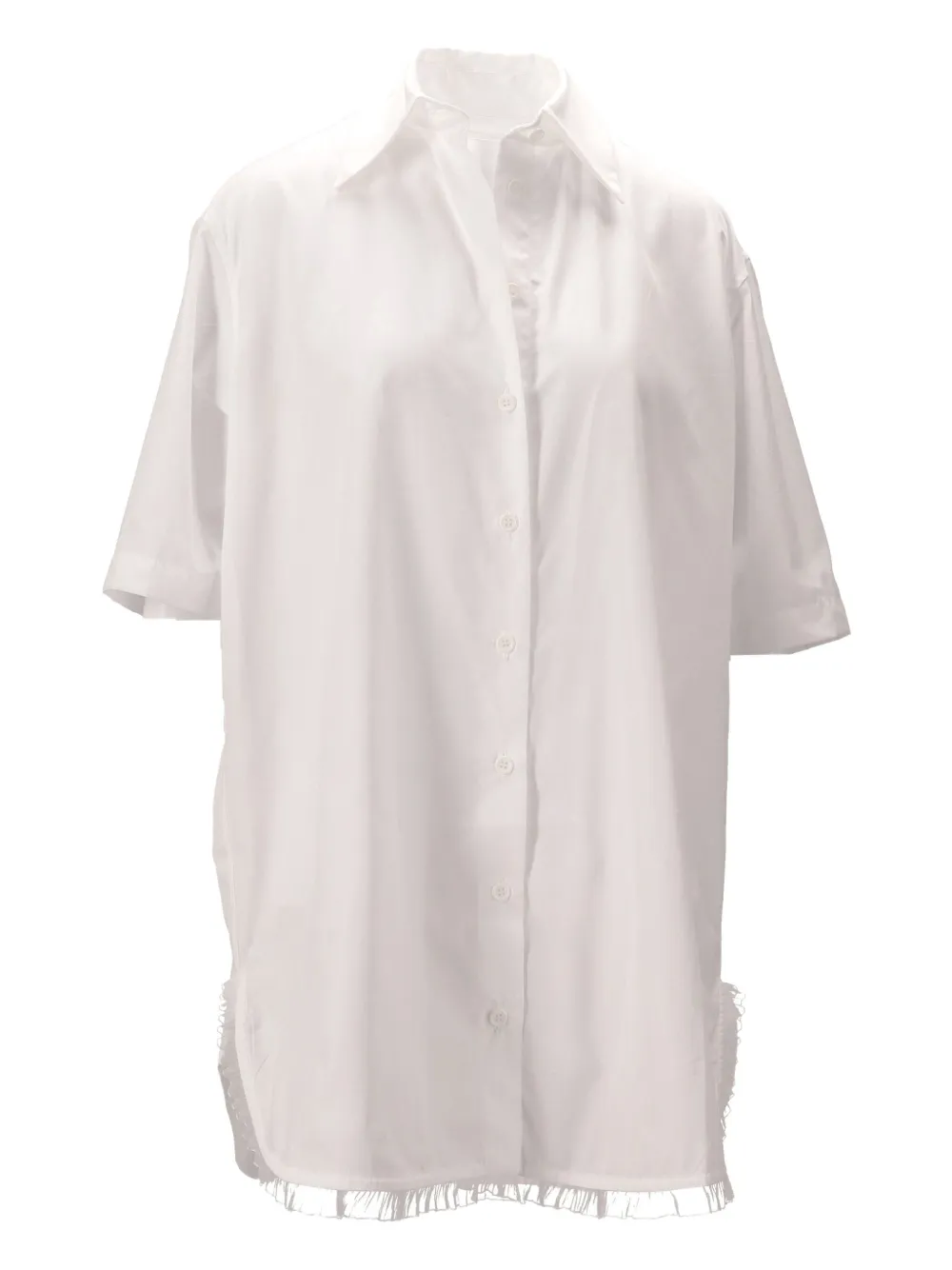 Niccolò Pasqualetti Douglas Frayed Shirt In White