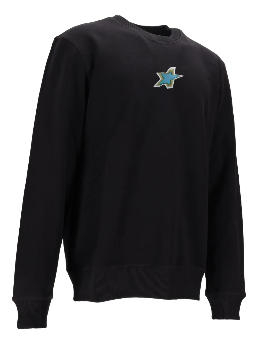 Paul Smith Regular Fit Graphic Sweatshirt With Ribbed Cuffs In Black